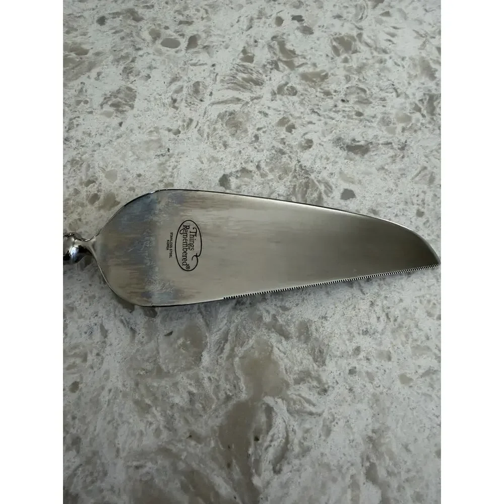 Things Remembered Cake Knife Server Set Stainless Steel